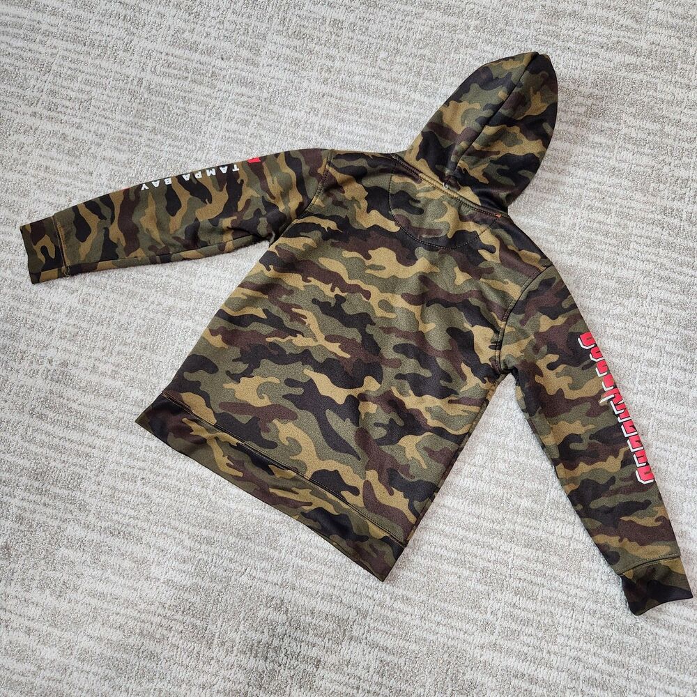 NFL Tampa Bay Buccaneers Youth Camo Hoodie Sweatshirt Size Large 14-16 - Picture 9 of 11